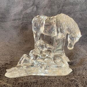 Waterford Crystal  Mare with Foal 2 piece set.